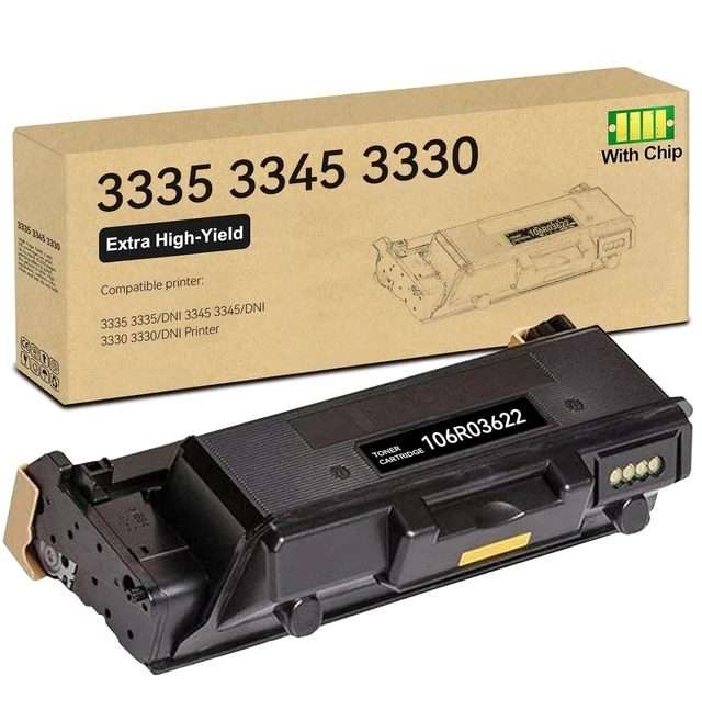 Alt view image 6 of 10 - 3330/ 3335/ 3345 Black High Capacity Toner-Cartridge (8,500 Pages/Pack) Compatible for Xerox 106R03622 for Xerox Phaser 3330 WorkCentre 3345 3335 Printer