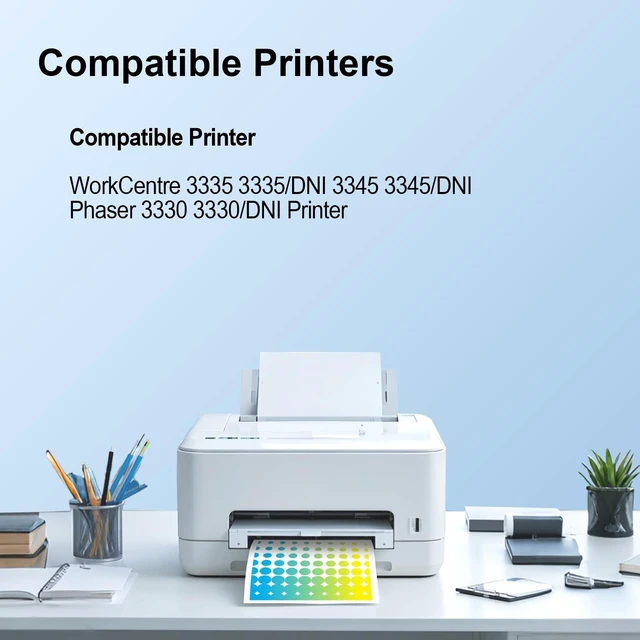 Alt view image 7 of 10 - 3330/ 3335/ 3345 Black High Capacity Toner-Cartridge (8,500 Pages/Pack) Compatible for Xerox 106R03622 for Xerox Phaser 3330 WorkCentre 3345 3335 Printer