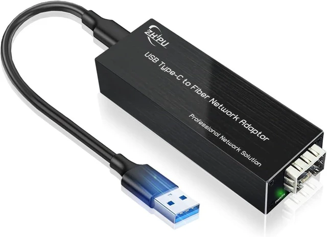 Alt view image 8 of 14 - USB C to Fiber Network Adaptor,USB3.0 Type C 5V to 100/1000base-X SFP Gigabit Network Card,Supported for Windows and Linux