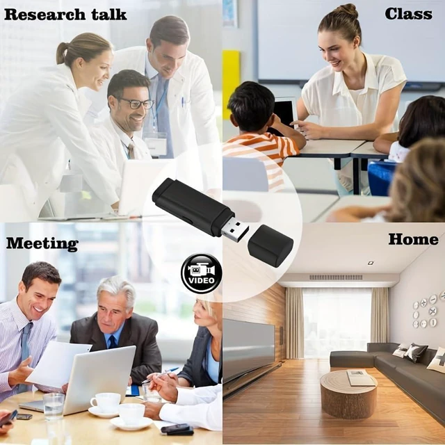 Alt view image 10 of 14 - 1080P Hidden Camera USB Flash Drive with Free 128GB Card Mini Spy Camera, Loop Recording & Motion Detection, Portable Video Recorder for Home, Office, Meeting, Security (128GB Memory Card)