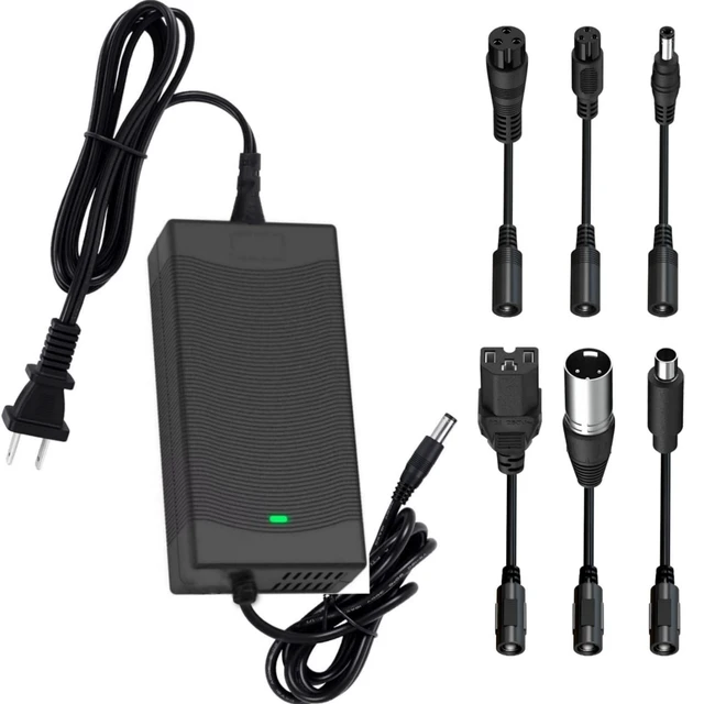 Alt view image 6 of 10 - 54.6V 2A Electric Charger (7 Plugs) Universal for 48V Battery Device - Compatible with Rad Power, Lectric XP 2.0/3.0, Gotrax/Hiboy 48V, Ecotric City/Beach, Jasion eb7, Evercross H5/H7 etc.