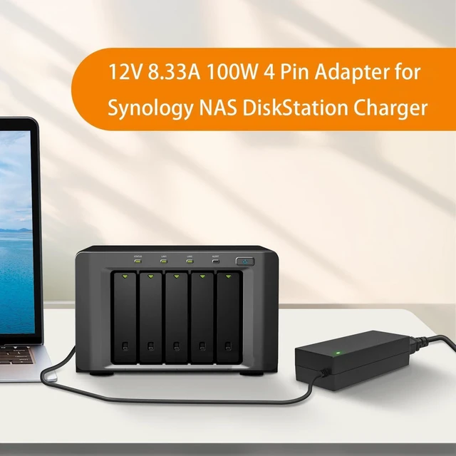 Alt view image 8 of 10 - for Synology Power Supply, 12V 8.33A 4Pin AC Adapter Compatible with Synology DS412 DS416 DS418 DS923+ DS918+ DS413 DS414 DS710 DS712 DS416j DS418j NAS Server DiskStation Charger