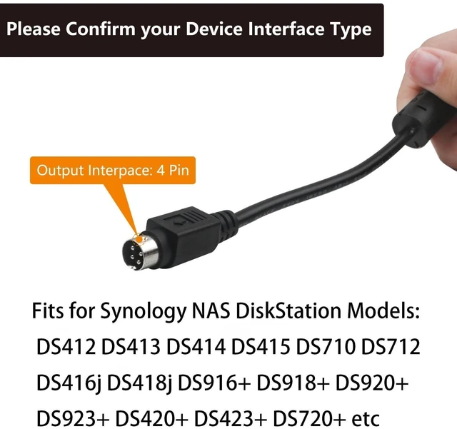 Alt view image 9 of 10 - for Synology Power Supply, 12V 8.33A 4Pin AC Adapter Compatible with Synology DS412 DS416 DS418 DS923+ DS918+ DS413 DS414 DS710 DS712 DS416j DS418j NAS Server DiskStation Charger