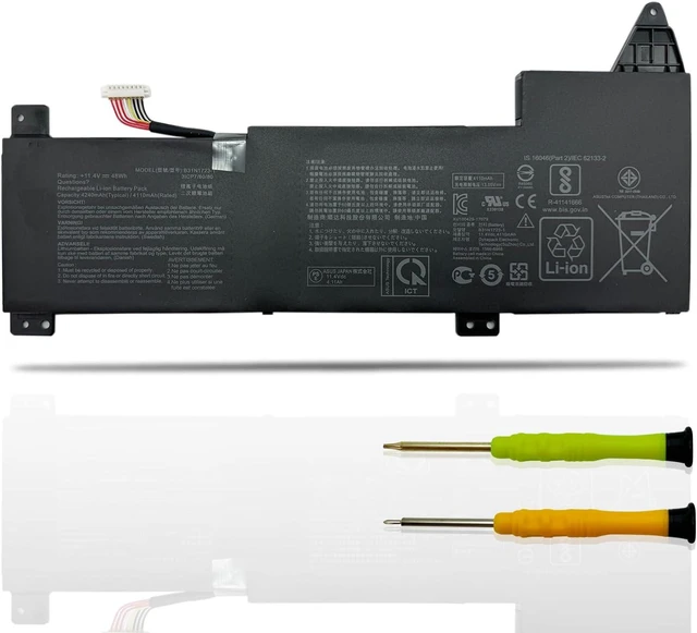 Alt view image 8 of 14 - B31N1723 Laptop Battery Replacement for Asus VivoBook FX570UD FX570ZD FX570DD F570UD K570UD K570ZD R570UD R570ZD X570 X570DD X570UD X570ZD M570DD YX570ZD YX570UD A570ZD Series Notebook 0B200-02850000