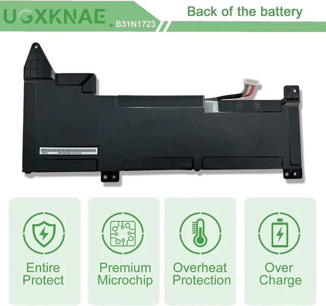 Alt view image 13 of 14 - B31N1723 Laptop Battery Replacement for Asus VivoBook FX570UD FX570ZD FX570DD F570UD K570UD K570ZD R570UD R570ZD X570 X570DD X570UD X570ZD M570DD YX570ZD YX570UD A570ZD Series Notebook 0B200-02850000