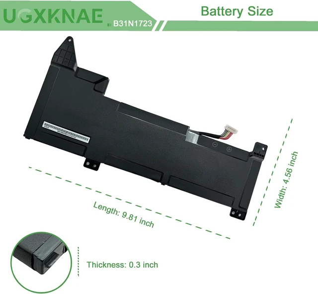 Alt view image 14 of 14 - B31N1723 Laptop Battery Replacement for Asus VivoBook FX570UD FX570ZD FX570DD F570UD K570UD K570ZD R570UD R570ZD X570 X570DD X570UD X570ZD M570DD YX570ZD YX570UD A570ZD Series Notebook 0B200-02850000