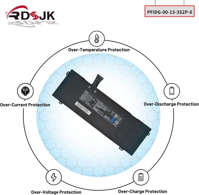 Alt view image 13 of 14 - PFIDG-00-13-3S2P-0 PFIDG-03-17-3S2P-0 Laptop Battery for Eluktronics MAX-17 Schenker S1 Plus VIA 15 Mechrevo Code 01 Umi Air2 Medion Erazer Beast X10 X20 X25 Tuxedo Pulse 15 GM7MG7P 11.55V 91.24Wh