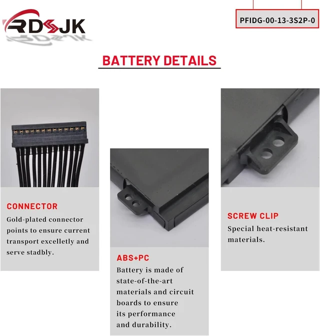 Alt view image 12 of 14 - PFIDG-00-13-3S2P-0 PFIDG-03-17-3S2P-0 Laptop Battery for Eluktronics MAX-17 Schenker S1 Plus VIA 15 Mechrevo Code 01 Umi Air2 Medion Erazer Beast X10 X20 X25 Tuxedo Pulse 15 GM7MG7P 11.55V 91.24Wh