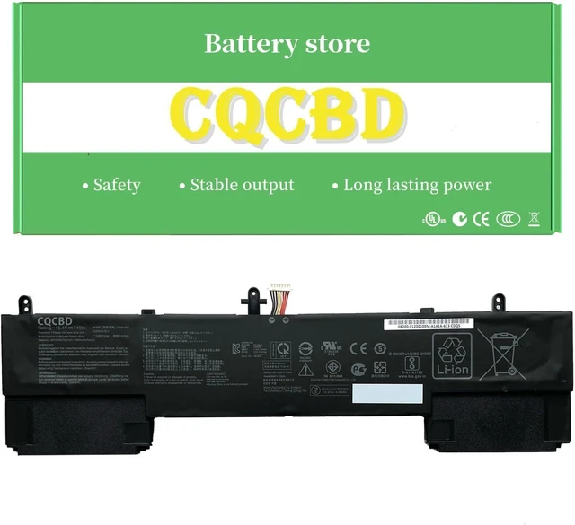 Alt view image 8 of 14 - CQCQ C42N1839 Battery for ASUS ZenBook 15 UX534 UX534F UX534FA UX534FT UX563FD UX534FA UX563 UX563FD Q546F Q546FD Series Notebook Laptop (15.4V 71Wh/4480mAh)