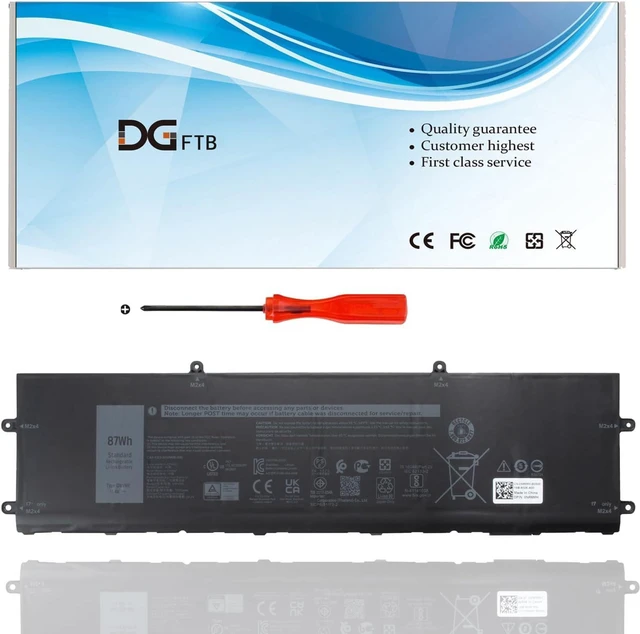 Alt view image 8 of 14 - DWVRR New Laptop Battery Replacement for Dell Alienware X15 R1 R2 X17 R1 R2 Inspiron 16 7620 2-in-1 Alienware X15 R1 NAWX15R101 X17 RTX 3080 P48E 817GN 0817GN NR6MH 0NR6MH 0017GN (11.4V 87Wh/7250mAh)