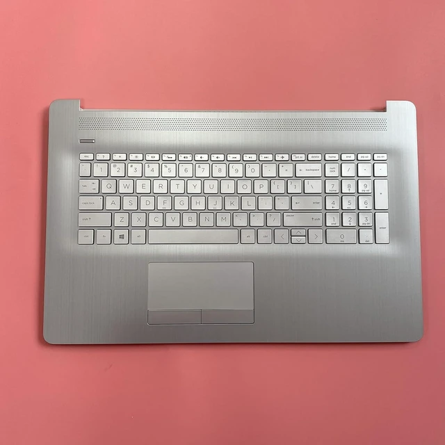 Alt view image 10 of 14 - Replacement for HP 17BY 17-by 17CA 17-CA Laptop Upper Case Palmrest Backlit Keyboard Touchpad Assembly Part with ODD L92783-001 6070B1308113 Top Cover Sliver 2020 Year