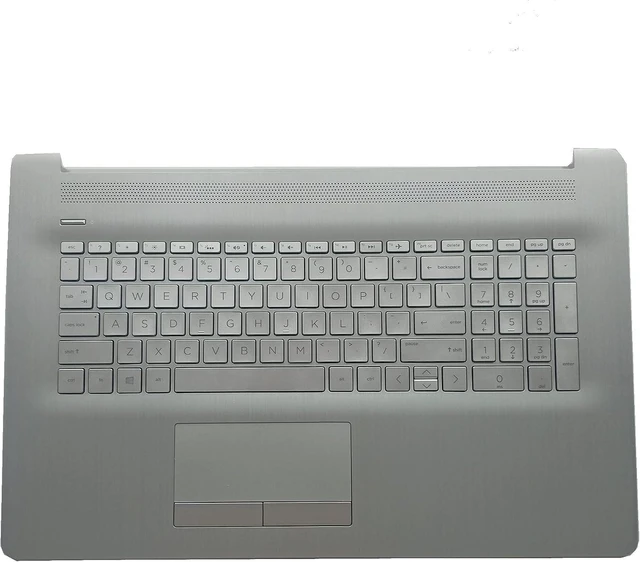Alt view image 8 of 14 - Replacement for HP 17BY 17-by 17CA 17-CA Laptop Upper Case Palmrest Backlit Keyboard Touchpad Assembly Part with ODD L92783-001 6070B1308113 Top Cover Sliver 2020 Year