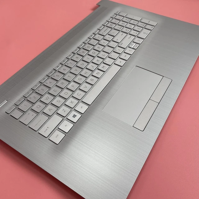 Alt view image 12 of 14 - Replacement for HP 17BY 17-by 17CA 17-CA Laptop Upper Case Palmrest Backlit Keyboard Touchpad Assembly Part with ODD L92783-001 6070B1308113 Top Cover Sliver 2020 Year