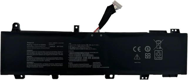 Alt view image 14 of 14 - C41N1906-1 (Long line) Laptop Battery Replacement for ASUS TUF Gaming A15 FA506 FA506IU FA506IV FA506QR 2021 F15 FX506 FX506H FX506HM FX506L FX506LI A17 FA706 FA706II F FA706QR 15.4V 90Wh