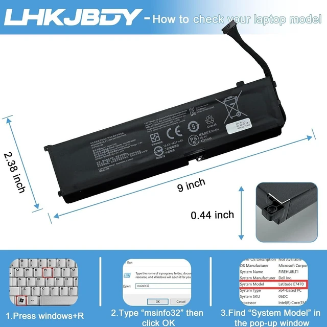 Alt view image 13 of 14 - RC30-0328 RZ09-0328 Laptop Battery Replacement for Razer Blade 15 Base 2020 2021 RZ09-03287E22-R3B1 RZ09-03287E22-R3U1 RZ09-03287E22-R341 RZ09-03304x RZ09-03305x RZ09-03304x RZ09-03286 RZ09-0330x