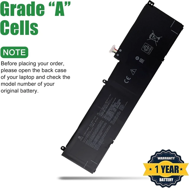 Alt view image 10 of 12 - C32N2002 Laptop Battery Replacement for Asus ZenBook Flip 15 UX535LI UX564EH UX564EI UX564PH Series Notebook 11.55V 96Wh 8230mAh
