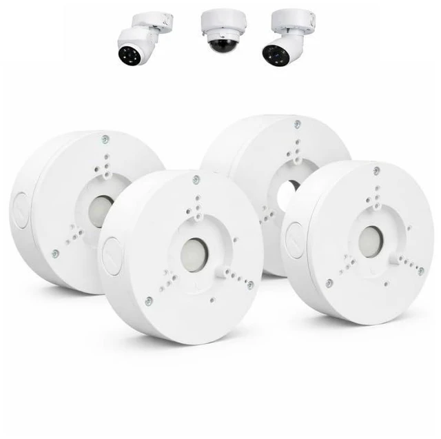 Alt view image 8 of 14 - 4 Pack PFA130-E Security Camera Junction Box (ABS) for Indoor & Outdoor Surveillance Camera - Security Camera Mount Bracket Waterproof Universal Camera Mount for Dome, Turret & Bullet Cameras (White)