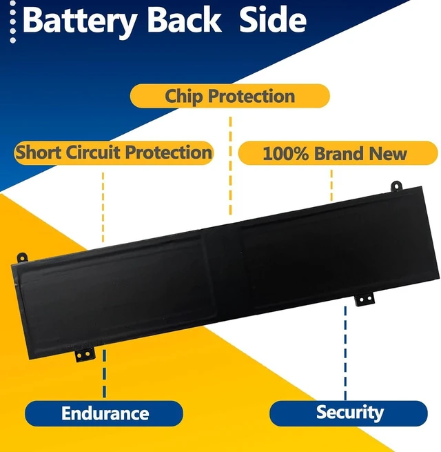 Alt view image 11 of 14 - C41N2013 C41N2013-1 90Wh Battery Replacement for Asus Rog Zephyrus M16 GU603HR S17 GX703HSD G15 GA503QS Strix Scar 17 G733ZW 15 G513QY Rog Strix G17 RTX 3070 G713 G15 Series 15.4V 5845