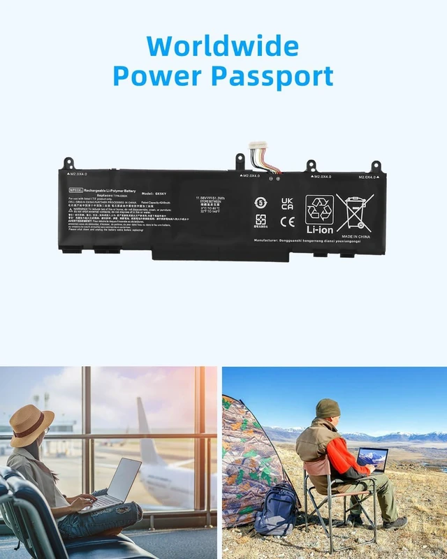 Alt view image 13 of 14 - 51.3Wh WP03XL M73466-005 Laptop Battery Replacement for HP for EliteBook 830 835 840 845 860 865 G9 G10 x360 1040 G9 G10 Split X2 13-M00 13-M000 HSTNN-0B2J HSTNN-LB8W HSTNN-IB9Y High performance