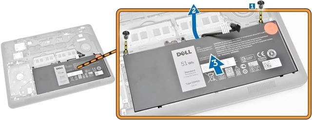 Alt view image 10 of 10 - DELL G5M10 Notebook Battery 7.4V 51Wh For DELL Latitude 5450 5550 E5450 E5550 Series Laptops Alternant Part Number: G5M10 8V5GX R9XM9 WYJC2 1KY05 451-BBLN 451-BBLL 451-BBLK 08V5GX VMKXM 5XFWC PF59Y