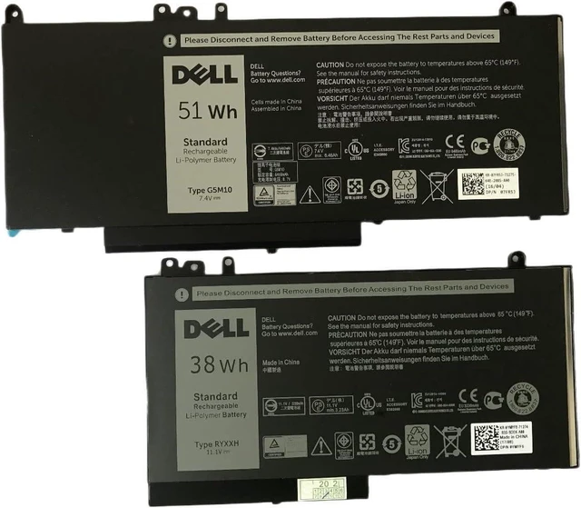 Alt view image 8 of 10 - DELL G5M10 Notebook Battery 7.4V 51Wh For DELL Latitude 5450 5550 E5450 E5550 Series Laptops Alternant Part Number: G5M10 8V5GX R9XM9 WYJC2 1KY05 451-BBLN 451-BBLL 451-BBLK 08V5GX VMKXM 5XFWC PF59Y