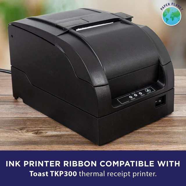 Alt view image 8 of 10 - Red and Black Ink Printer Ribbons for Toast Kitchen Printer by Paper Planet ^^ 12 Ribbons ^^ TKP300 SNBC BTP-M300