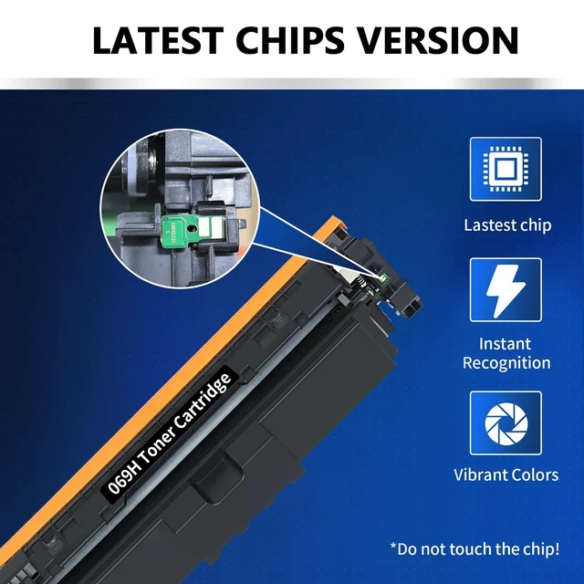 Alt view image 10 of 10 - with Chip 4PACK 069H 069 Toner Cartridge Super High-Yield Replacement for Canon 069H 069 Toner Cartridge Compatible with imageCLASS LBP673Cdw LBP674Cx LBP674Cdw MF752Cdw MF753Cdw Printer