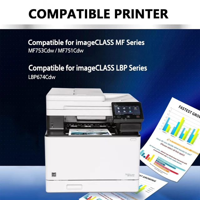 Alt view image 8 of 10 - with Chip 4PACK 069H 069 Toner Cartridge Super High-Yield Replacement for Canon 069H 069 Toner Cartridge Compatible with imageCLASS LBP673Cdw LBP674Cx LBP674Cdw MF752Cdw MF753Cdw Printer