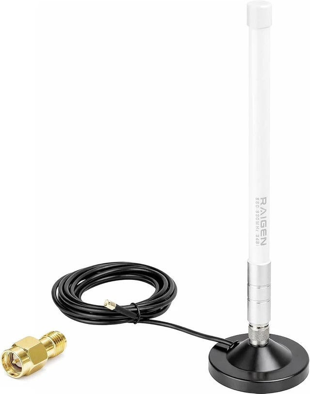 Alt view image 8 of 14 - Lora Fiberglass Antenna 915Mhz + Magnetic Base w/SMA Female 6.5ft Cable + SMA Male Adapter for Meshtastic Heltec V3 LORA32, LILYGO LoRa Dev Board - Helium Hotspot HNT Miner Nebra, Bobcat (3 dbi)