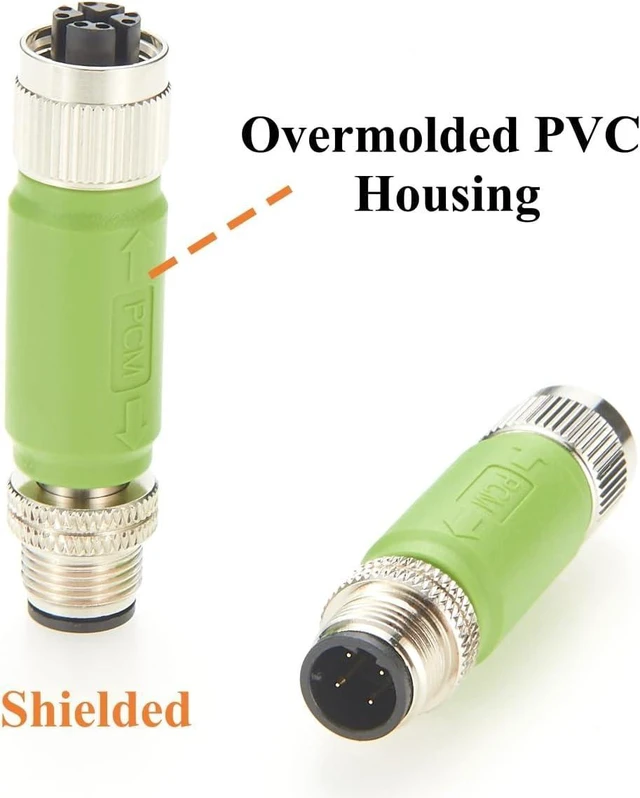 Alt view image 9 of 10 - IP67 M12 D-Code Male to X-Code Female Industrial Ethernet Inline Adapter 100Mbps Cat5e Shielded Connector Compatible with 6GK1901-0DE10-6AA0, for PROFINET, EtherNet/IP, Modbus TCP (2PCS)