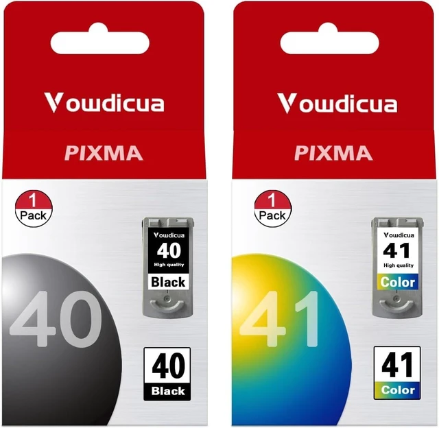 Alt view image 6 of 10 - PG-40 CL-41 Ink Cartridges 40 and 41 Cartridge - High Capacity Compatible for Canon PIXMA MX310 MP140 MP170 MP180 MP190 MP210 iP1600 iP2600 FAX-JX200 Printer, 2 Pack (Black, Tri-Color)