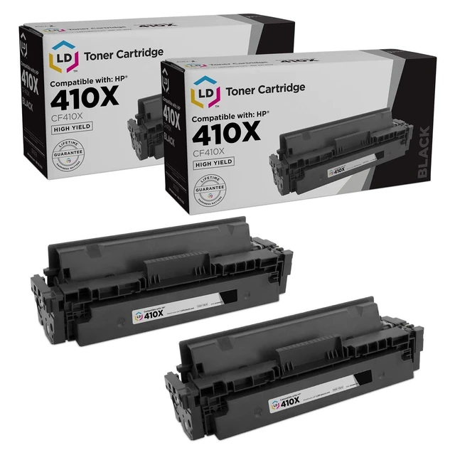 Alt view image 6 of 10 - LD Products Replacement Toner Cartridge Compatible with HP 410X CF410X High Yield (Black, 2-Pack) Compatible with HP Color LaserJet Pro MFP M477fdn M477fdw, M477fnw, M452dn, M452dw and M452nww