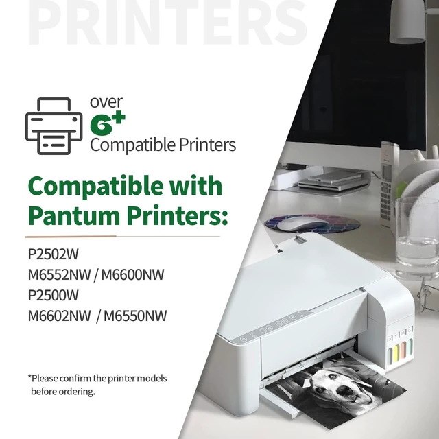 Alt view image 7 of 10 - JINTUM PB-211 Compatible Toner Cartridge Replacement for Pantum PB-211 PB-211EV for P2502W M6552NW M6600NW P2500W M6602NW M6550NW Printer ( 4 Pack )