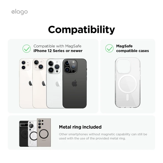 Alt view image 7 of 10 - elago Magnetic Laptop Phone Holder Mount Compatible with iPhone 15/14/ 13/12 MagSafe, Adjustable Phone Monitor Side Mount, Slim, Portable, Foldable, Compatible with MacBook (Silver)