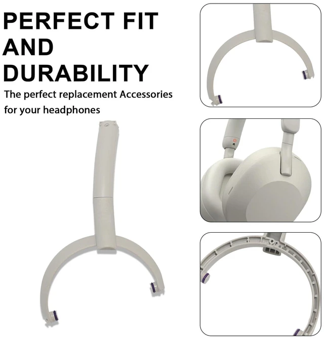 Alt view image 8 of 10 - WH-1000XM5 Swivel Hinge Replacement Headband Hanger Bracket Parts Accessories Repair Kit for Sony WH-1000XM5 Headphone (Silver-Right)