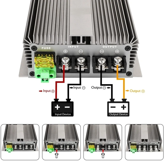Alt view image 10 of 10 - HOMELYLIFE 600W High Power Voltage Reducer DC 48V 60V 72V Step Down to DC 12V 50A Buck Converter Waterproof Module Car Truck Power Regulator Transformer