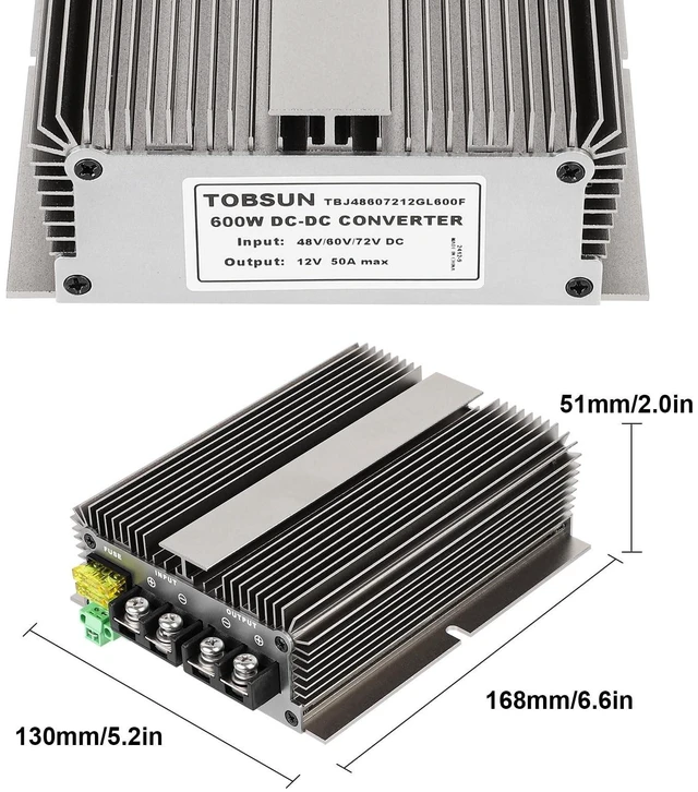 Alt view image 8 of 10 - HOMELYLIFE 600W High Power Voltage Reducer DC 48V 60V 72V Step Down to DC 12V 50A Buck Converter Waterproof Module Car Truck Power Regulator Transformer