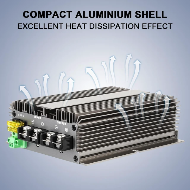 Alt view image 7 of 10 - HOMELYLIFE 600W High Power Voltage Reducer DC 48V 60V 72V Step Down to DC 12V 50A Buck Converter Waterproof Module Car Truck Power Regulator Transformer