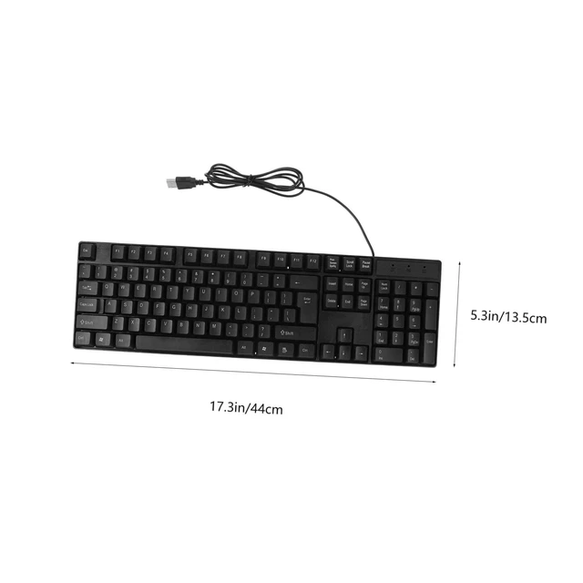 Alt view image 7 of 10 - OKUMEYR Wired Keyboard Mouse Combo Full Size USB Plug and Play Keyboard and Mouse Set for Typing Gaming and Work 17.32X5.31X0.98 Inch