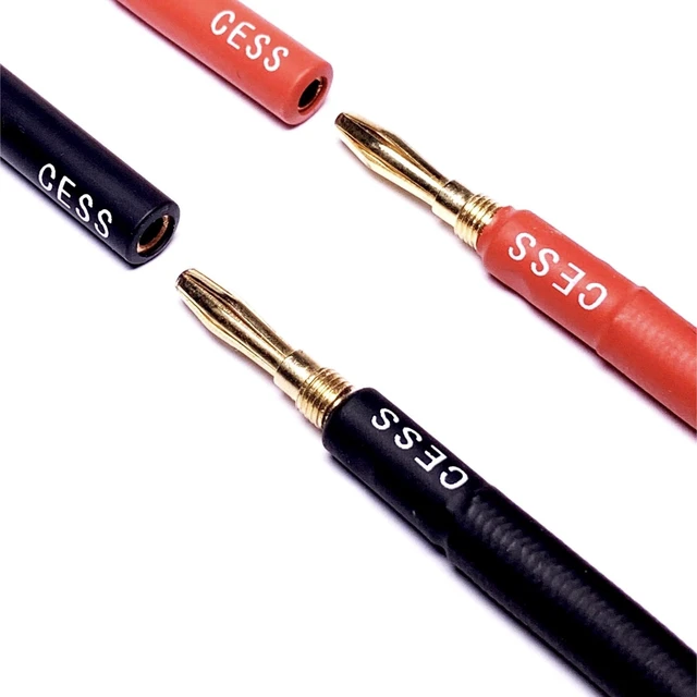 Alt view image 9 of 10 - CNCESS CESS-029-6f Male Banana Plug to Female Banana Jack Speaker Extension Cable, Silicone Cable, 2 Pack (6 Feet)