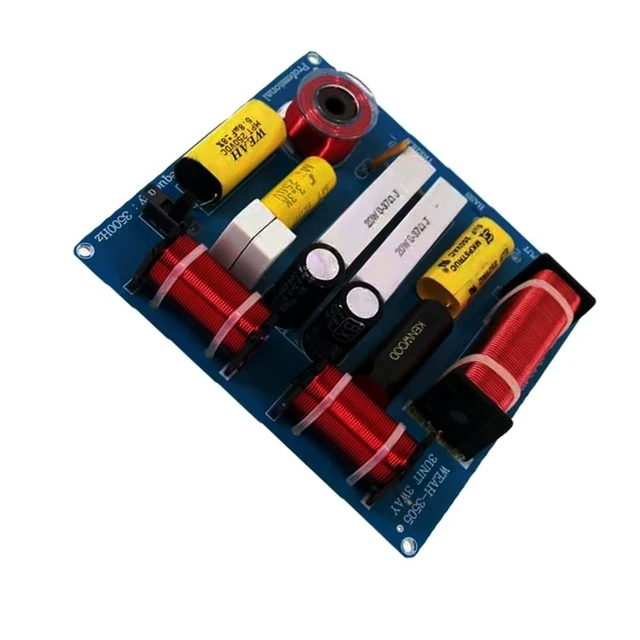 Alt view image 9 of 10 - Lelukee 2PCS Speaker Frequency Divider Crossover 3-Way 300W HiFi Audio Speaker Heights Mid Bass 3-Units Crossover Filter for 3-5 Inch Speakers