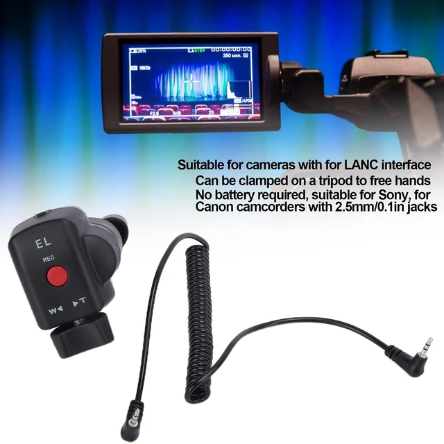 Alt view image 7 of 10 - Camcorder Zoom Controller, DV Camera Remote Control, Zoom Lens Control and Record, 2.5mm Jack Cable, Video Tripod Handle Mount, for , for Camcorder