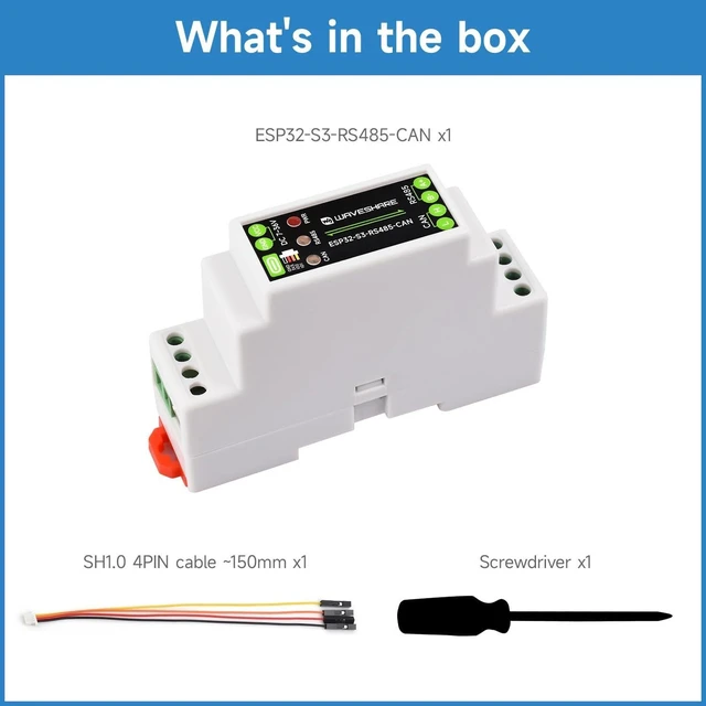 Alt view image 7 of 10 - KLAYERS ESP32-S3 Industrial Communication Board, RS485/CAN/Wi-Fi/Bluetooth, Multi-Interface Protection, Arduino-Compatible for AIoT
