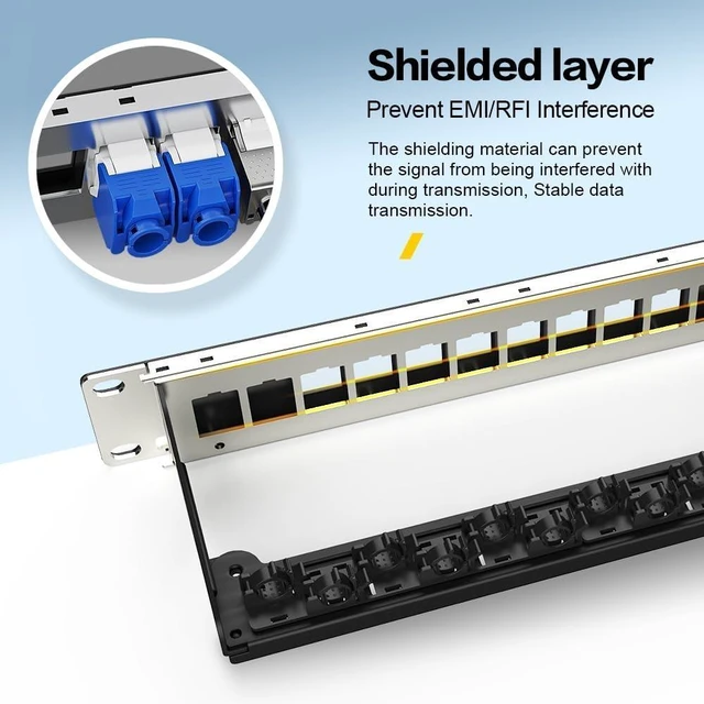 Alt view image 10 of 10 - Enmane 16 Port Patch Panel Blank Keystone Patch Panel 1U Network with Smart Cable(No Cable Tie Required) Management for 19inch Rackmount