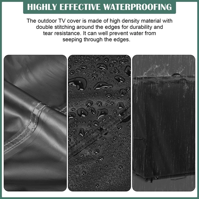 Alt view image 10 of 10 - Kingling Outdoor TV Cover 67 Inch Weatherproof for 75 Inch TV, Waterproof Outdoor TV Stand Covers For Mobile TV Carts Stand, TV Screen Protection Covers For Outside- 67L x 14W x 55H(Cover Only)