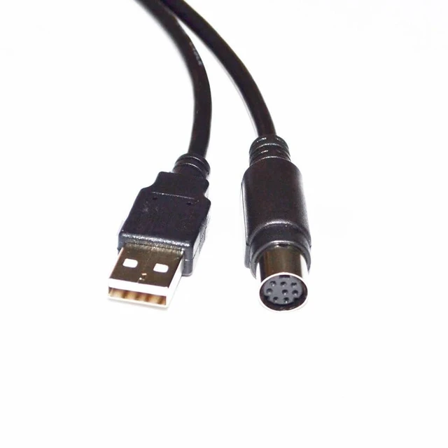 Alt view image 7 of 8 - RIKYJIC USB to MD8 Round Head 8-pin Female Connector Car Diagnostic Computer Link Cable Data Line Program Upgrade Line(1.8 Meters)
