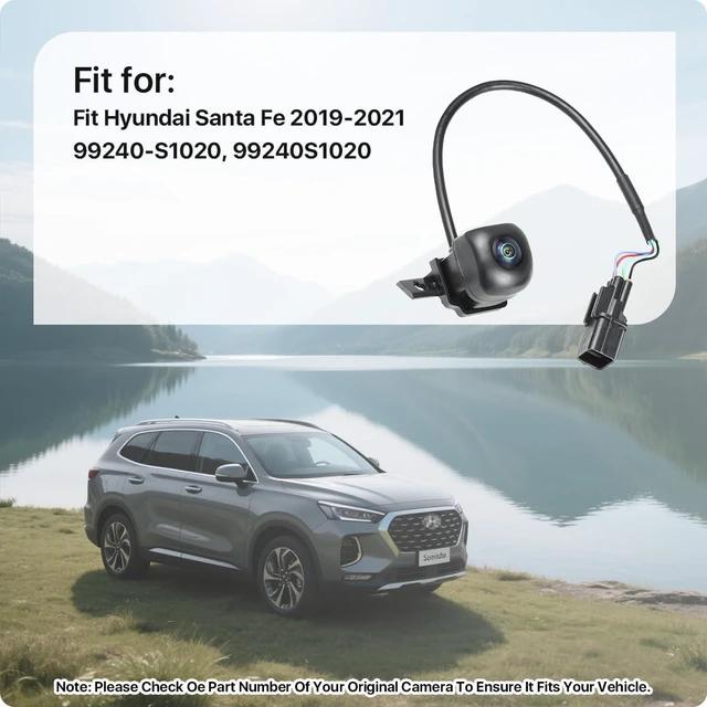 Alt view image 7 of 10 - 99240-S1020 Rear View Camera for Hyundai Santa Fe 2019 2020 2021, OE Backup Camera Replaces 99240S1020 by GreenYi