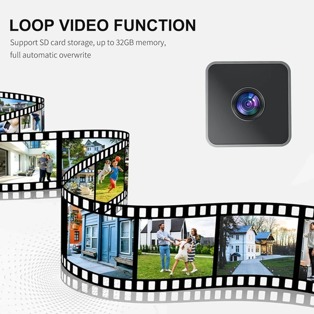 Alt view image 8 of 10 - OVWE Mini Hidden Cameras, Spy Camera, 1080P Magnetic Security Camera, WiFi Wireless miniguard cam, with Night Vision Motion Detection