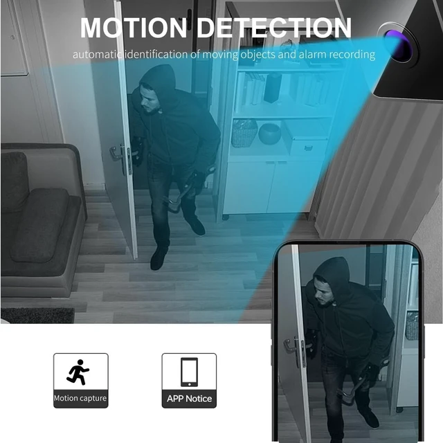 Alt view image 10 of 10 - OVWE Mini Hidden Cameras, Spy Camera, 1080P Magnetic Security Camera, WiFi Wireless miniguard cam, with Night Vision Motion Detection