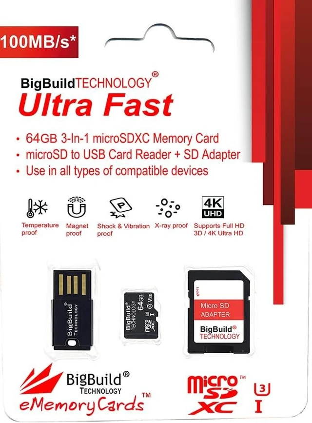 Alt view image 7 of 10 - BigBuild Technology 64GB U3 Micro SDXC Memory Card for Fire Max 11, Fire HD 10/10 Plus/10 Kids Ed Tablets